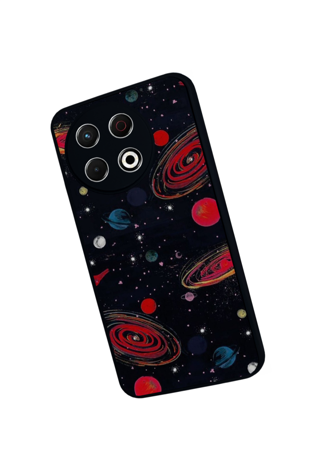 Tecno Spark 30 Pro Uyumlu Uzay Tasarımlı Glossy Premium Kılıf