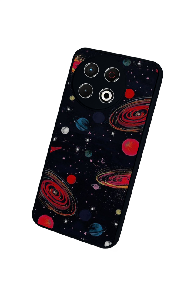 Tecno Spark 30 Pro Uyumlu Uzay Tasarımlı Glossy Premium Kılıf