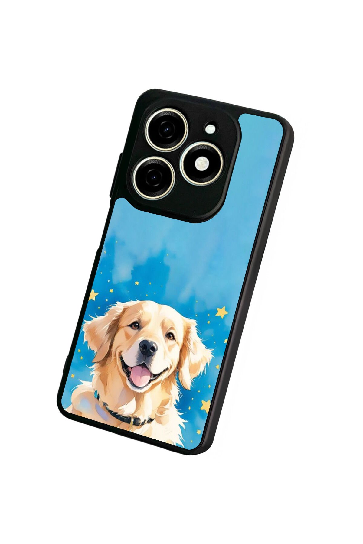 Tecno Spark 20/20C Uyumlu Golden Kopek Tasarımlı Glossy Premium Kılıf