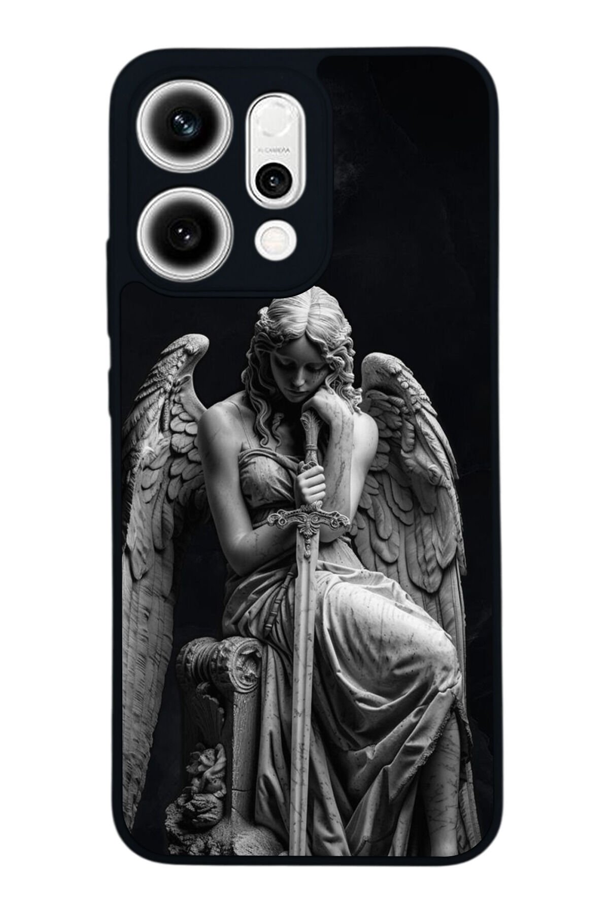Oppo Reno 14 Uyumlu Melek Tasarımlı Glossy Premium Kılıf