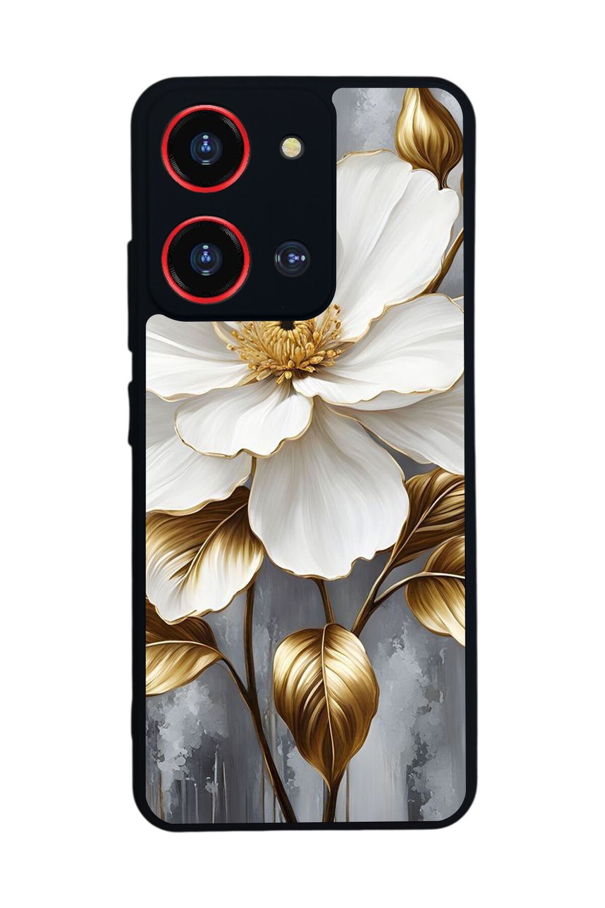 Reeder S19 Max Pro S ZOOM Uyumlu Yaldizli Cicek Tasarımlı Glossy Premium Kılıf