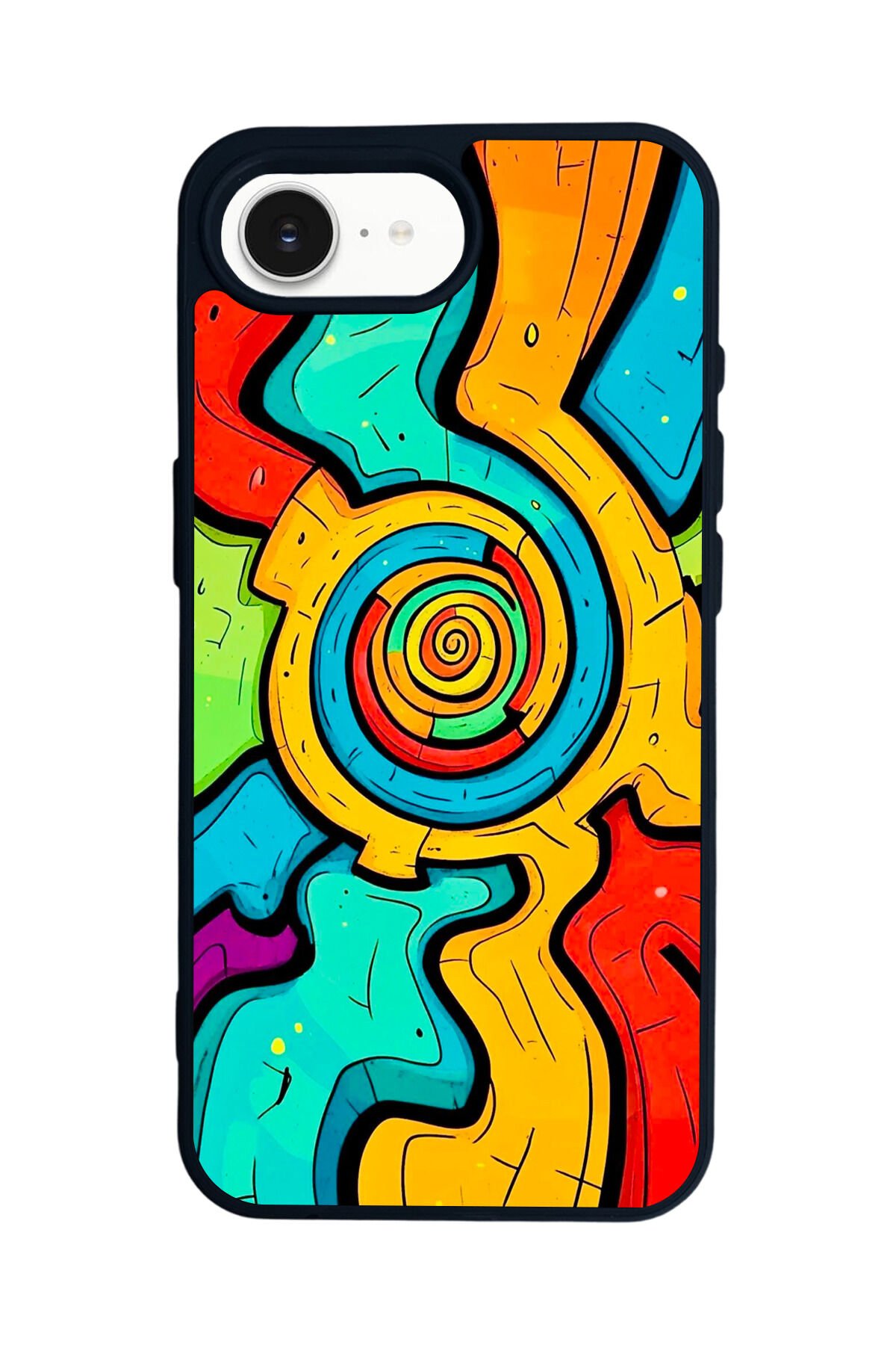 iPhone 16E Uyumlu Abstract Tasarımlı Glossy Premium Kılıf