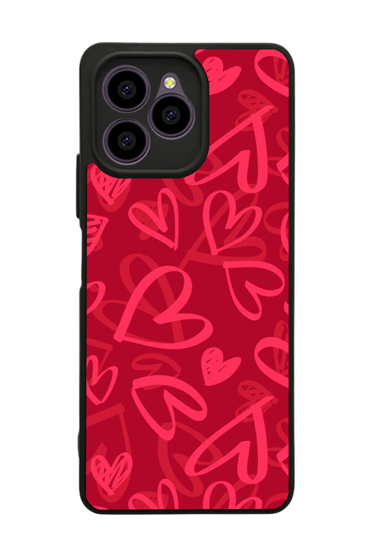 Omix X6 Uyumlu Kalp Love Tasarımlı Glossy Premium Kılıf