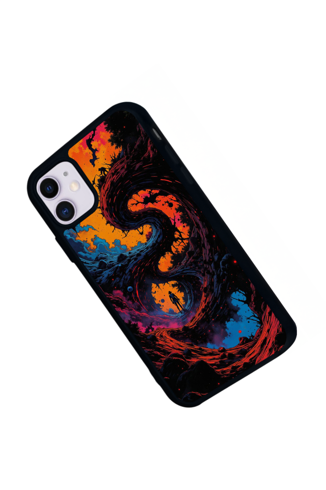 iPhone 11 Uyumlu Abstract Tasarımlı Glossy Premium Kılıf