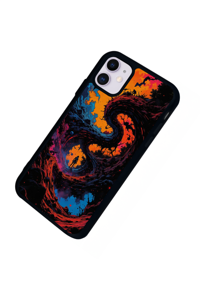 iPhone 11 Uyumlu Abstract Tasarımlı Glossy Premium Kılıf