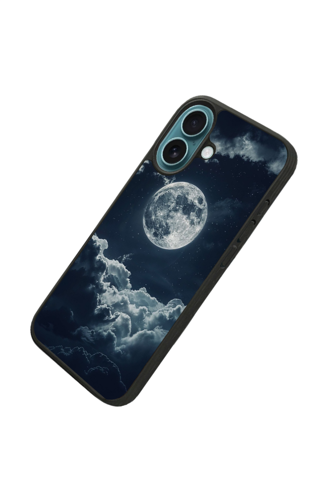 iPhone 16 Plus Uyumlu Ay Tasarımlı Glossy Premium Kılıf