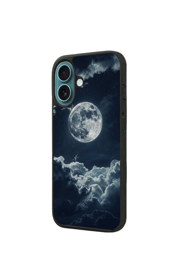 iPhone 16 Plus Uyumlu Ay Tasarımlı Glossy Premium Kılıf