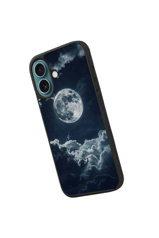 iPhone 16 Plus Uyumlu Ay Tasarımlı Glossy Premium Kılıf