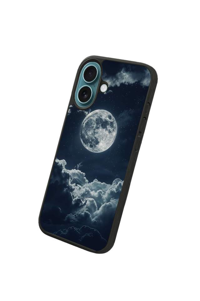 iPhone 16 Plus Uyumlu Ay Tasarımlı Glossy Premium Kılıf