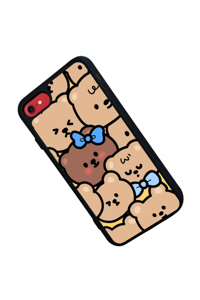 iPhone SE Uyumlu Ayı Tasarımlı Glossy Premium Kılıf