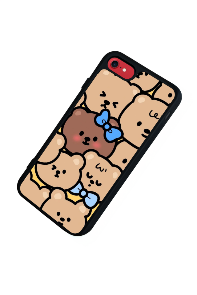 iPhone SE Uyumlu Ayı Tasarımlı Glossy Premium Kılıf