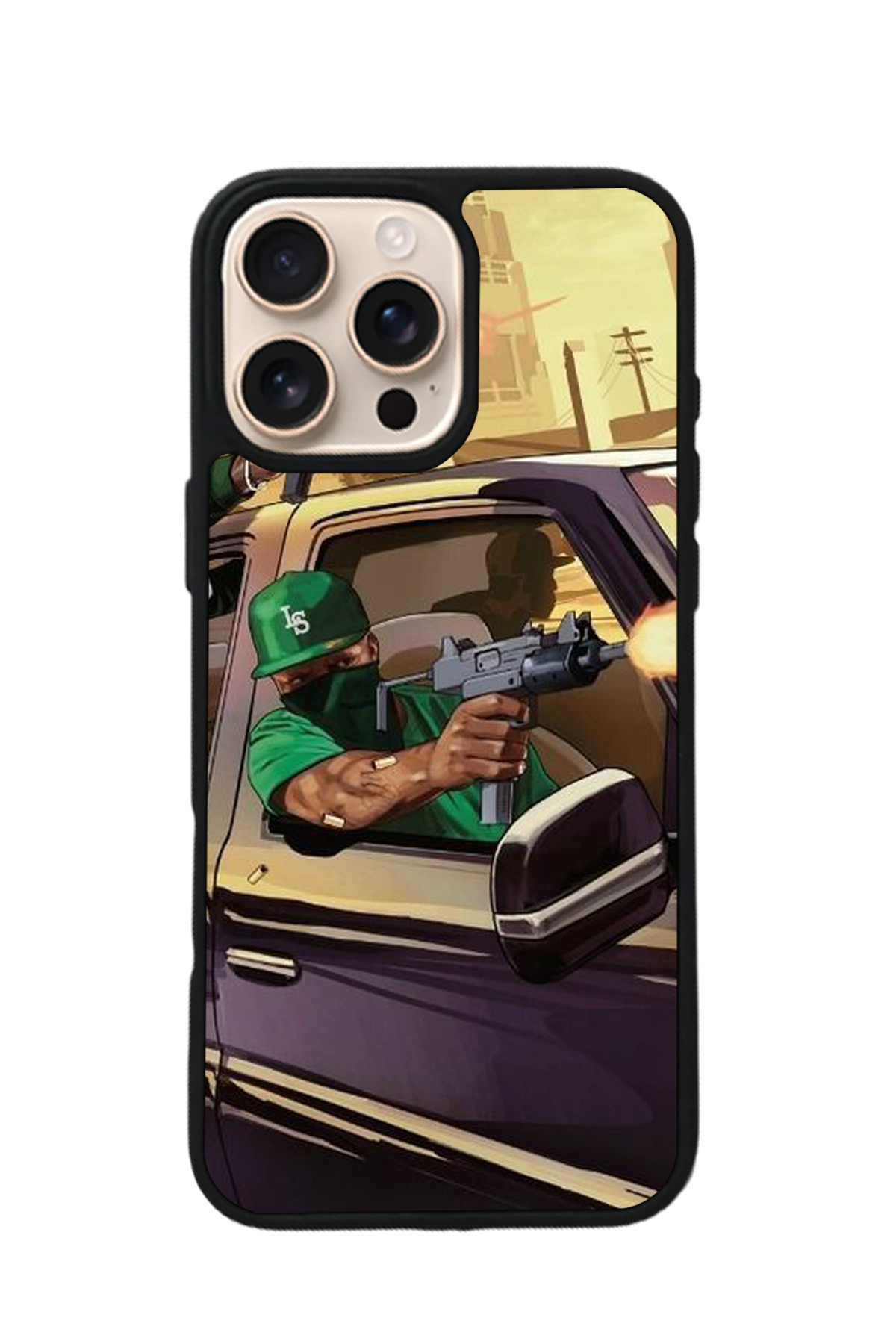 iPhone 15 Pro Uyumlu GTA Tasarımlı Glossy Premium Kılıf