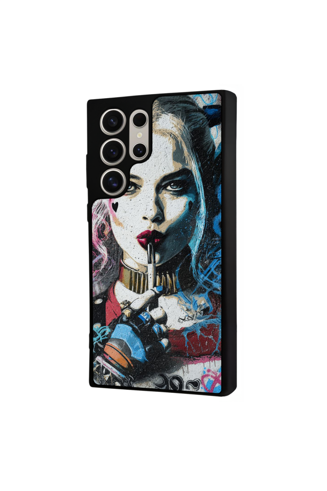 Samsung Galaxy S22 Ultra Uyumlu HarleyQueen Tasarımlı Glossy Premium Kılıf