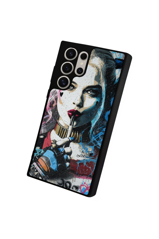 Samsung Galaxy S22 Ultra Uyumlu HarleyQueen Tasarımlı Glossy Premium Kılıf