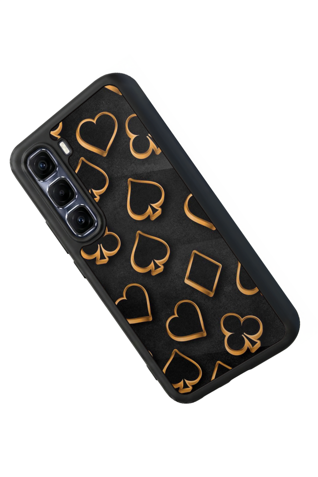 Infinix Hot 60 Pro Plus Uyumlu Kart Tasarımlı Glossy Premium Kılıf