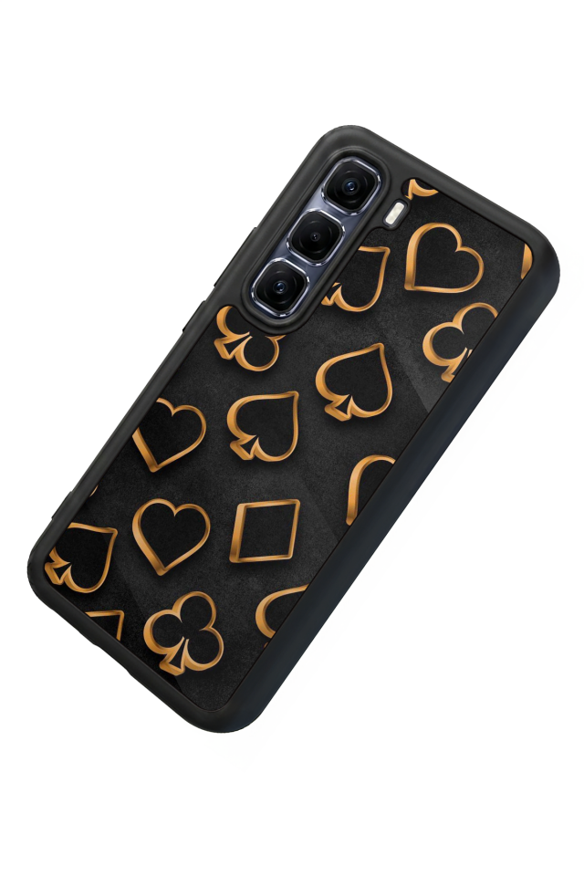 Infinix Hot 60 Pro Plus Uyumlu Kart Tasarımlı Glossy Premium Kılıf