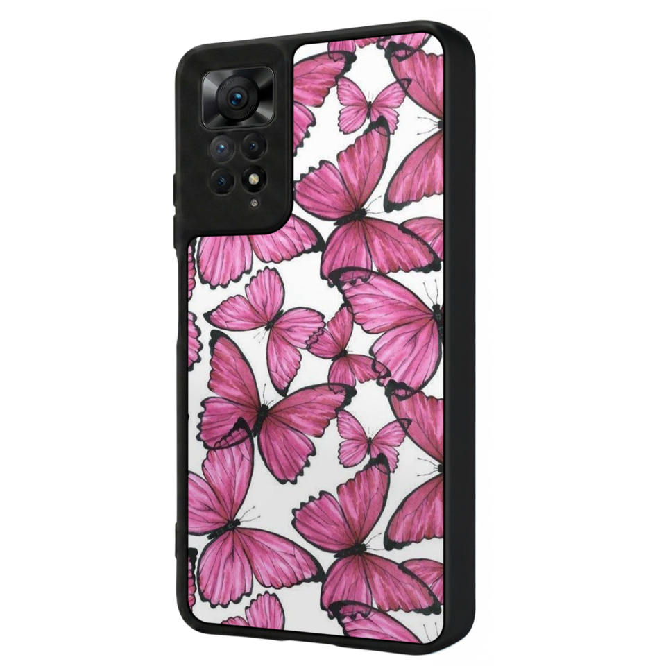 Xiaomi Redmi Note 12 Pro Uyumlu Kelebek Tasarımlı Glossy Premium Kılıf