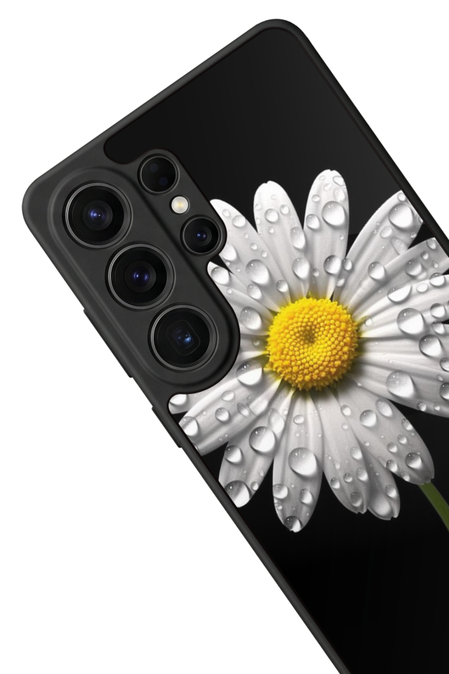 Samsung Galaxy S26 Ultra Uyumlu Papatya Tasarımlı Glossy Premium Kılıf