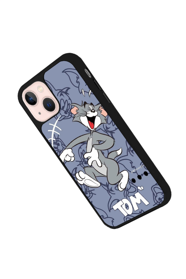 iPhone 13 Mini Uyumlu Tom And Jerry Tasarımlı Glossy Premium Kılıf