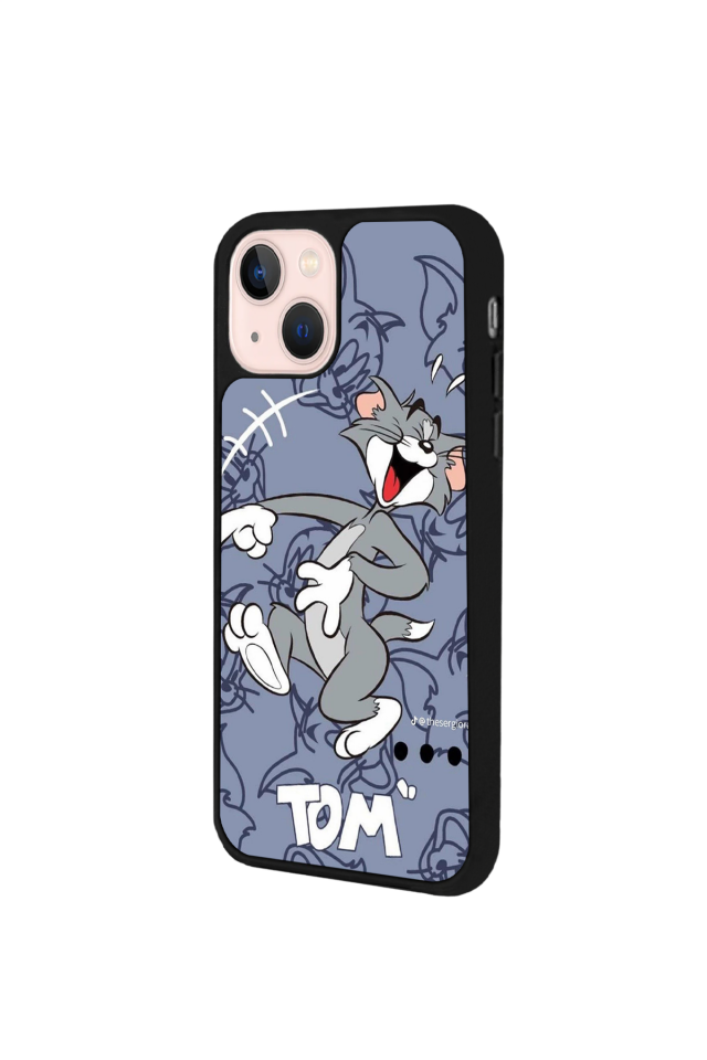 iPhone 13 Mini Uyumlu Tom And Jerry Tasarımlı Glossy Premium Kılıf
