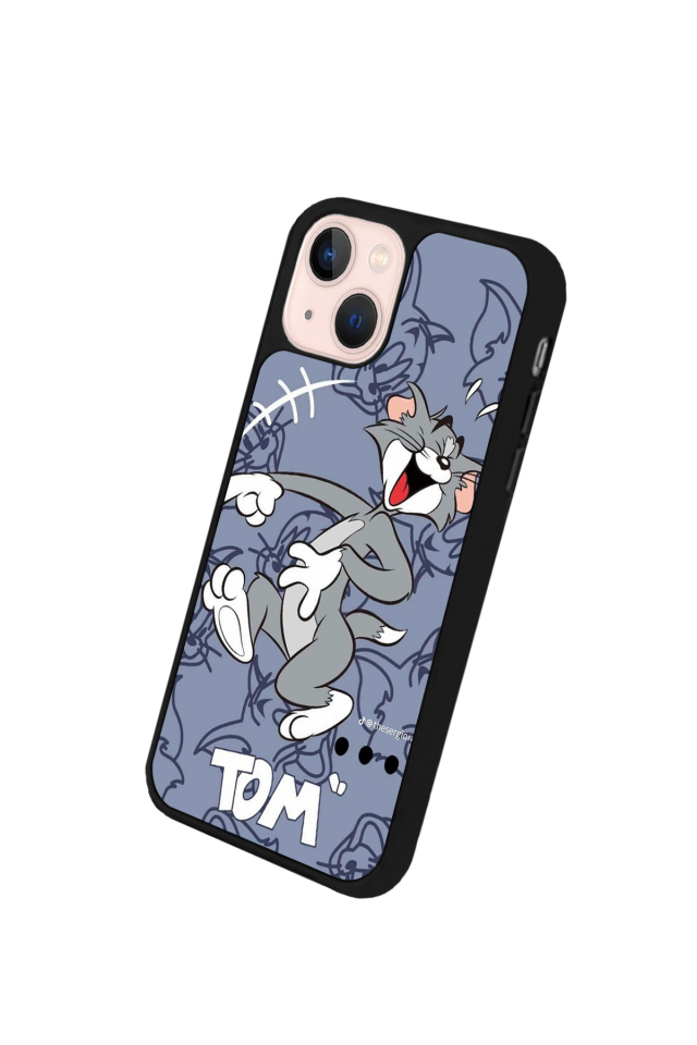 iPhone 13 Mini Uyumlu Tom And Jerry Tasarımlı Glossy Premium Kılıf