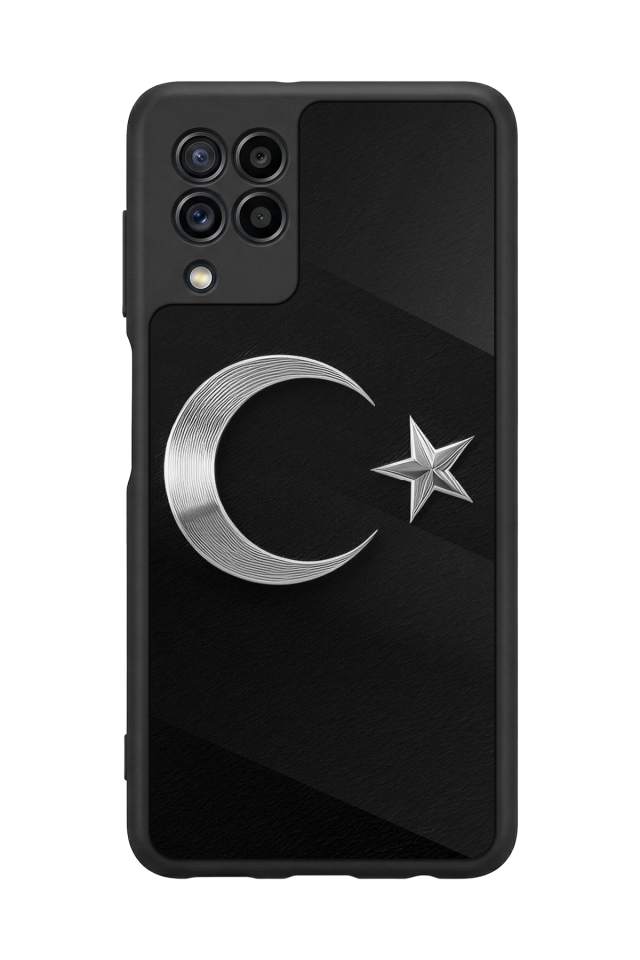 Samsung Galaxy M32 Uyumlu Türk Bayragi Tasarımlı Glossy Premium Kılıf