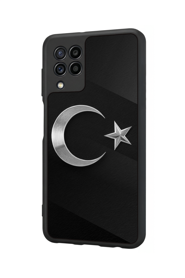 Samsung Galaxy M32 Uyumlu Türk Bayragi Tasarımlı Glossy Premium Kılıf