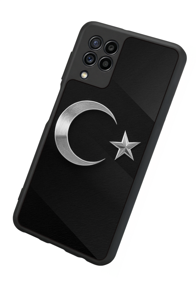 Samsung Galaxy M32 Uyumlu Türk Bayragi Tasarımlı Glossy Premium Kılıf