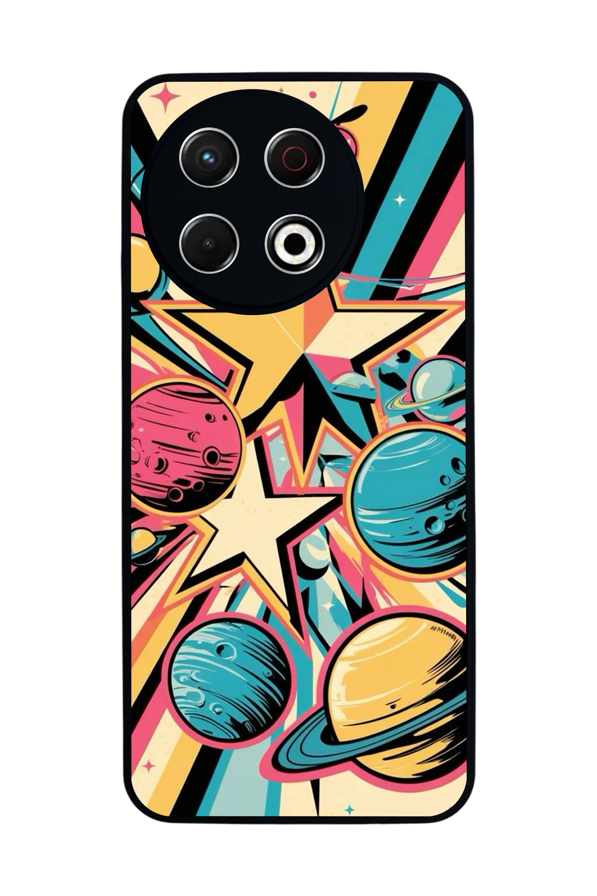 Tecno Spark 30 Pro Uyumlu Uzay Tasarımlı Glossy Premium Kılıf