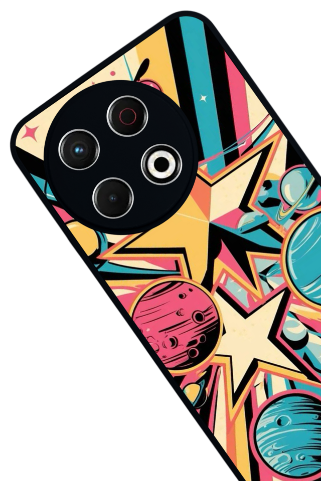 Tecno Spark 30 Pro Uyumlu Uzay Tasarımlı Glossy Premium Kılıf