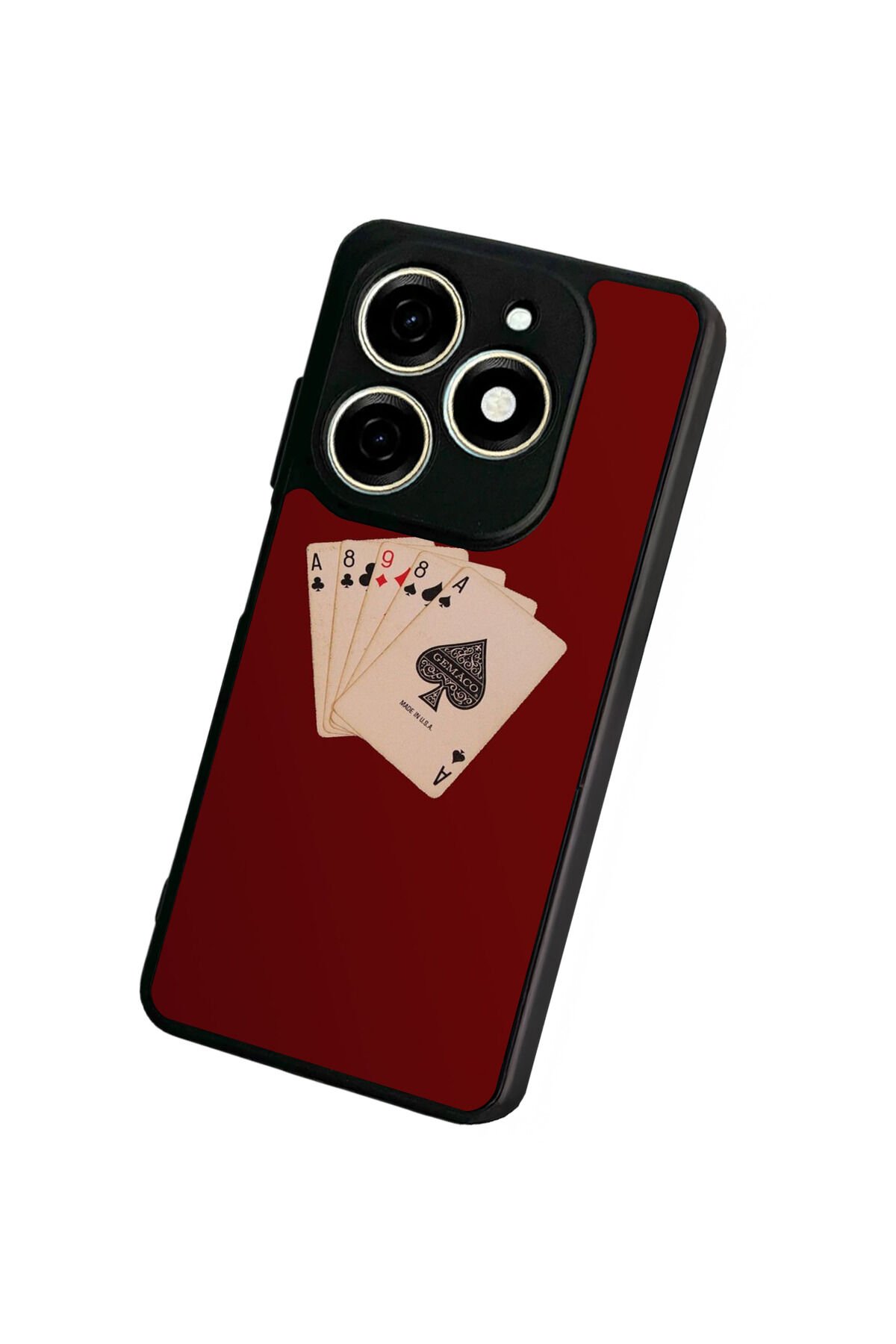 Tecno Spark 20/20C Uyumlu Kart Tasarımlı Glossy Premium Kılıf