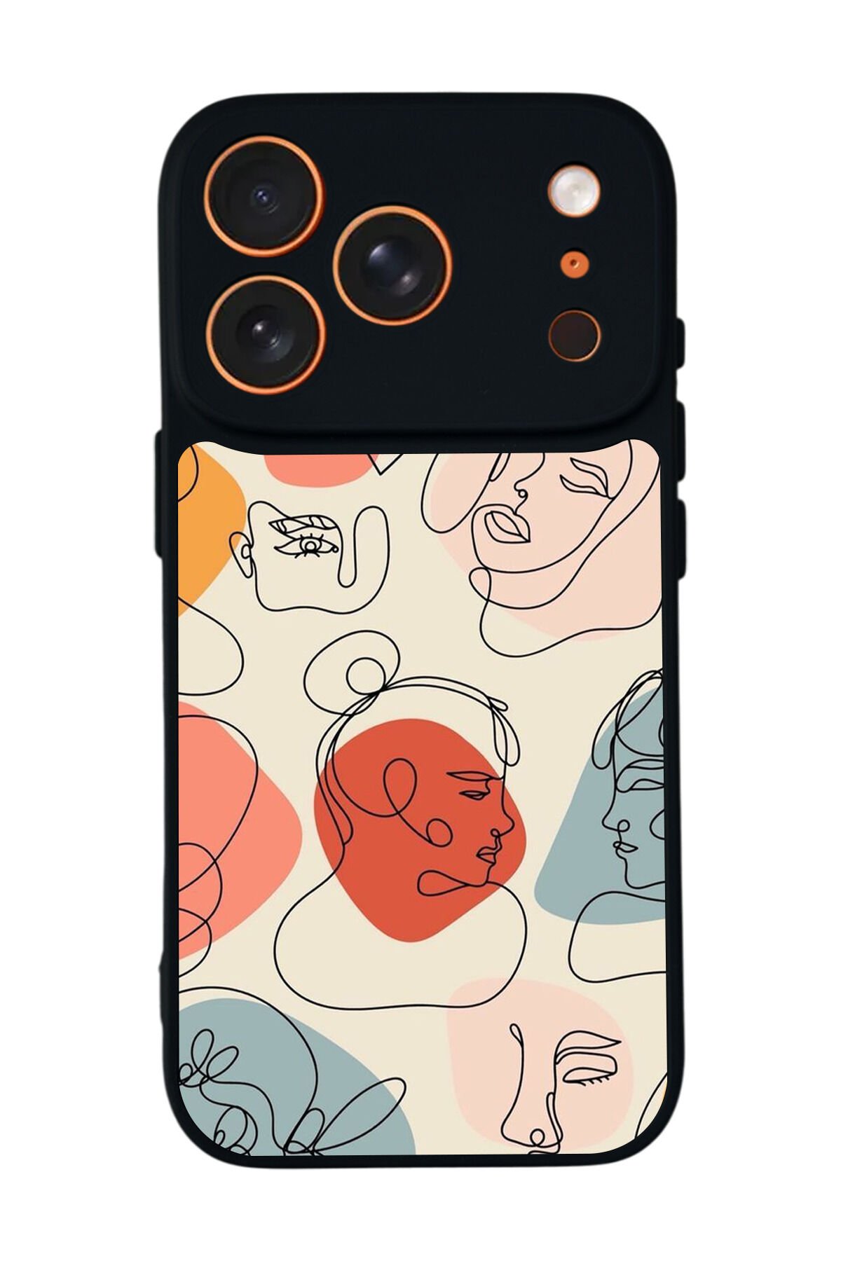 iPhone 17 Pro Max Uyumlu Line Art Tasarımlı Glossy Premium Kılıf