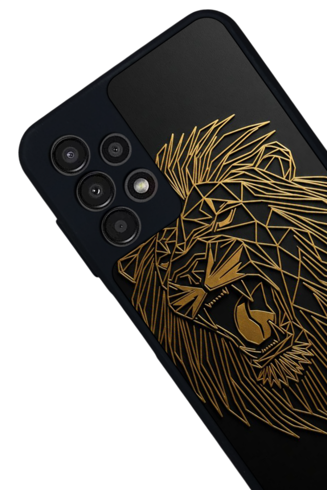 Samsung Galaxy A23 Uyumlu Aslan Tasarımlı Glossy Premium Kılıf
