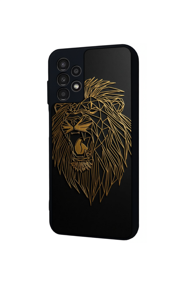 Samsung Galaxy A23 Uyumlu Aslan Tasarımlı Glossy Premium Kılıf