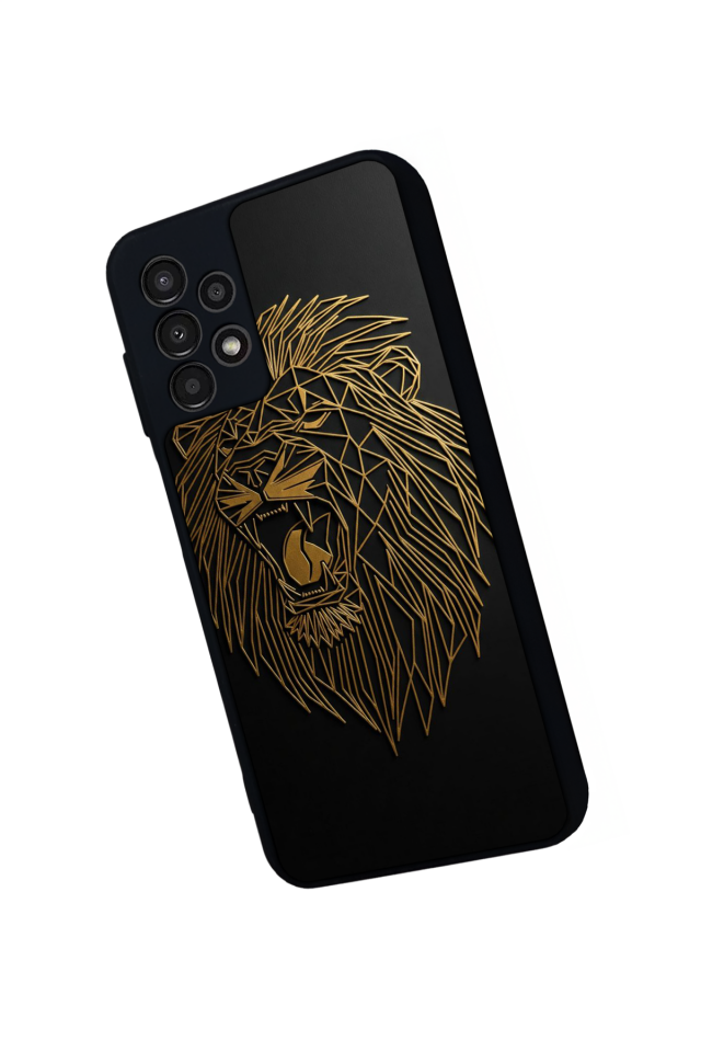 Samsung Galaxy A23 Uyumlu Aslan Tasarımlı Glossy Premium Kılıf
