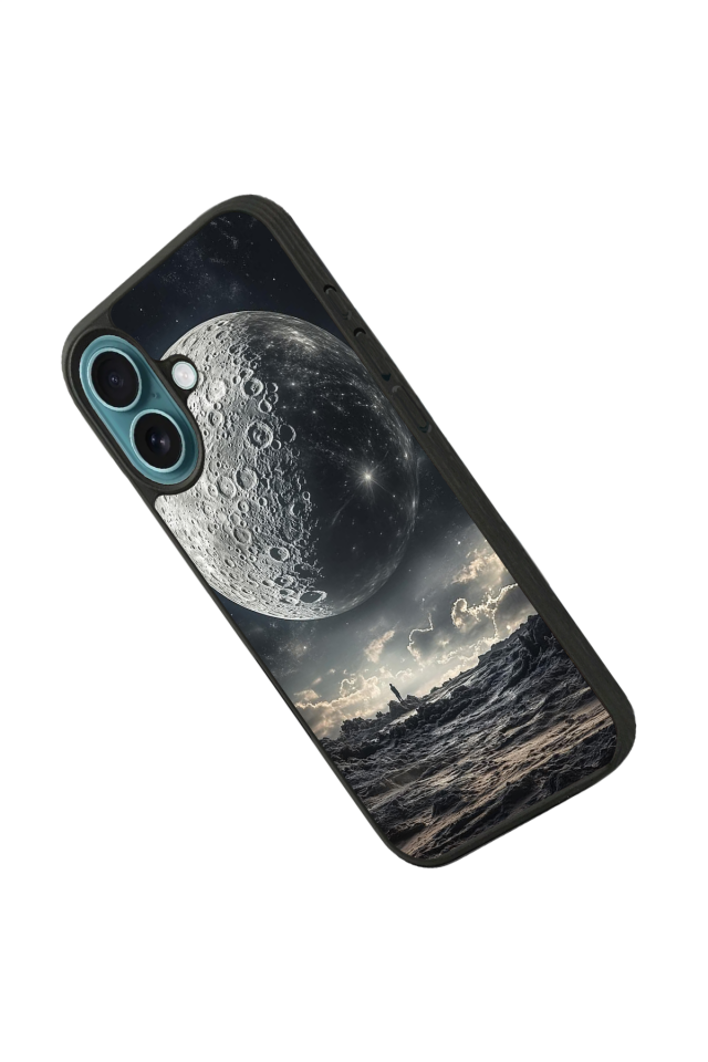 iPhone 16 Plus Uyumlu Ay Tasarımlı Glossy Premium Kılıf