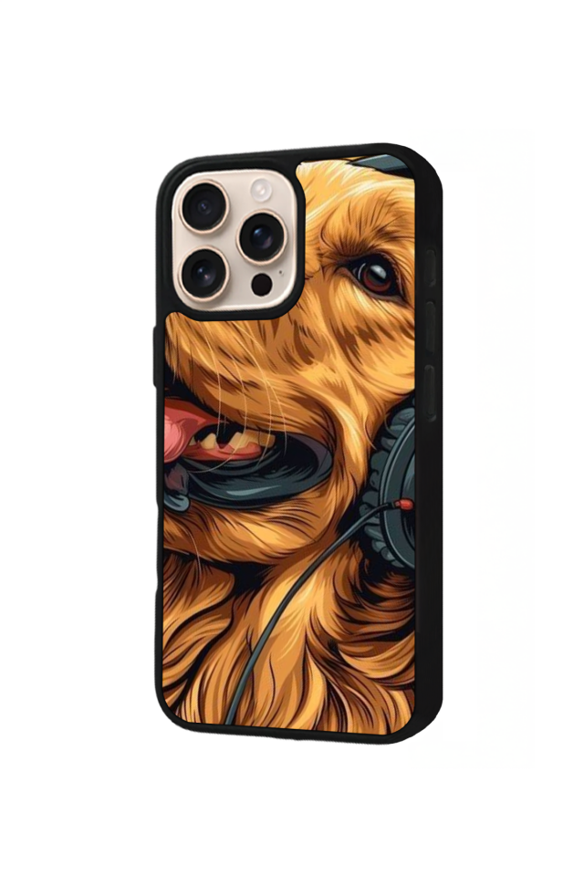 iPhone 16 Pro Max Uyumlu Golden Kopek Tasarımlı Glossy Premium Kılıf