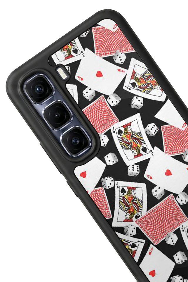 Infinix Hot 60 Pro Plus Uyumlu Kart Tasarımlı Glossy Premium Kılıf