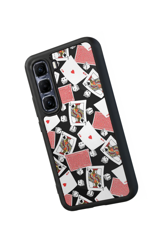 Infinix Hot 60 Pro Plus Uyumlu Kart Tasarımlı Glossy Premium Kılıf