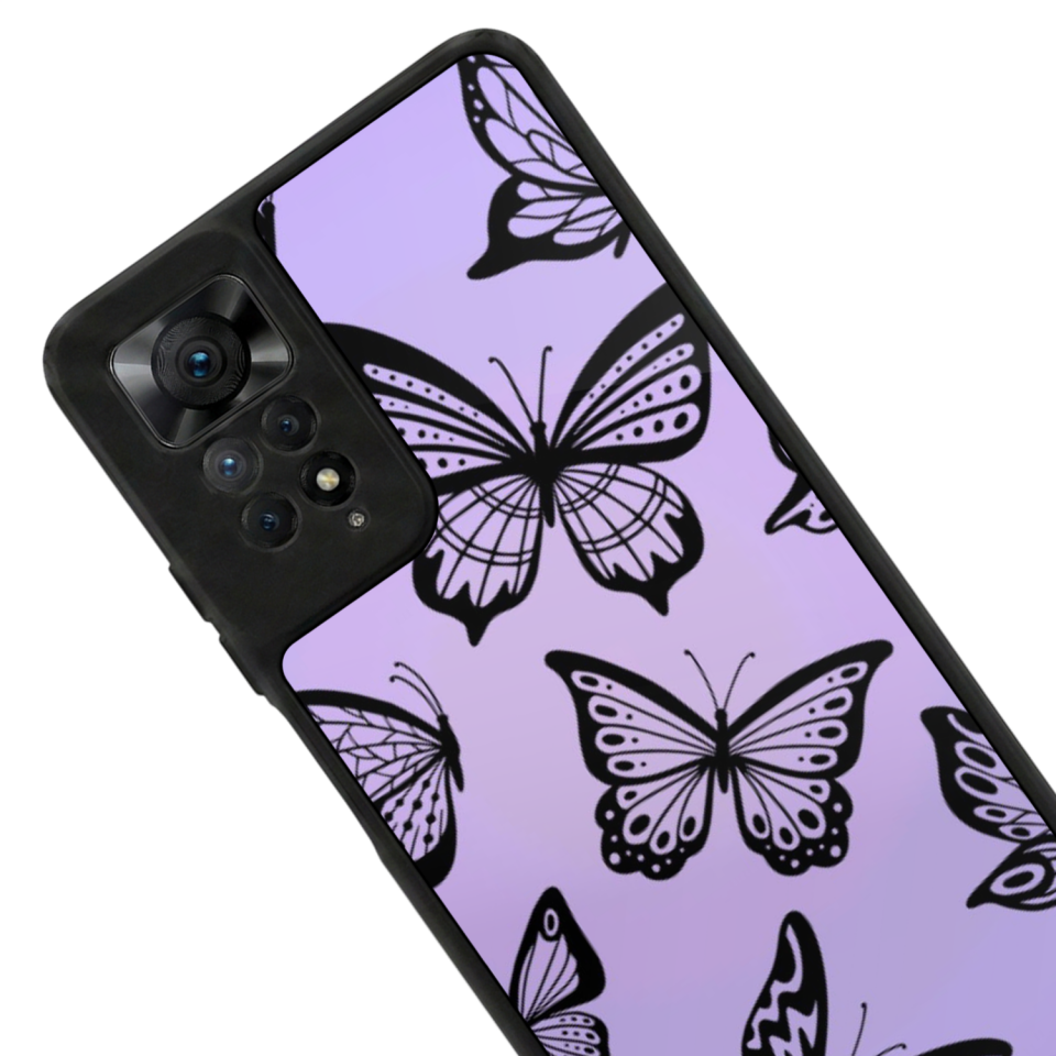 Xiaomi Redmi Note 12 Pro Uyumlu Kelebek Tasarımlı Glossy Premium Kılıf