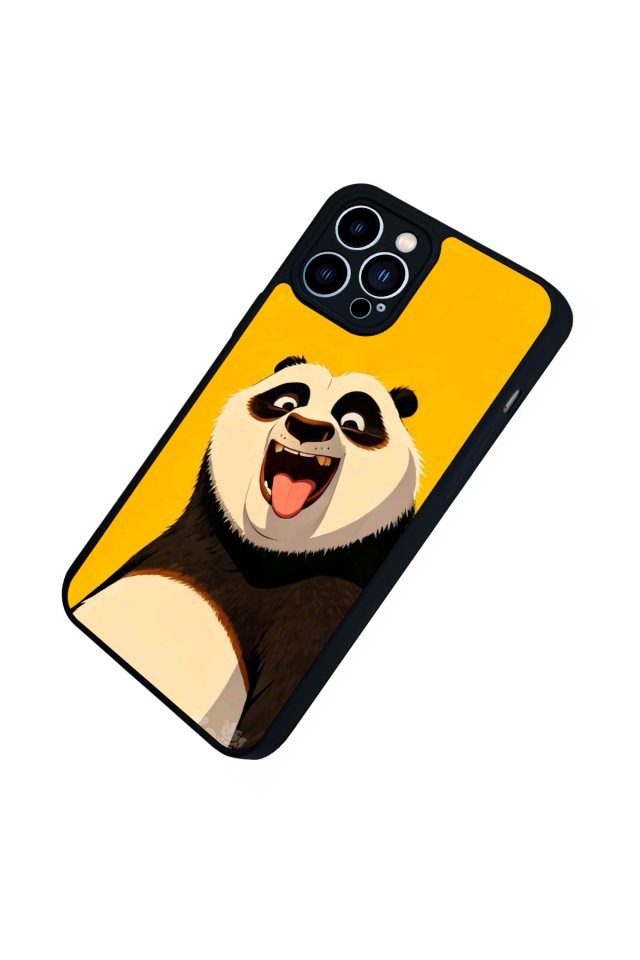 iPhone 12 Pro Max Uyumlu Kung Fu Panda Tasarımlı Glossy Premium Kılıf