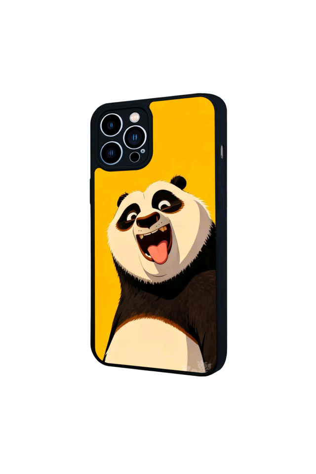 iPhone 12 Pro Max Uyumlu Kung Fu Panda Tasarımlı Glossy Premium Kılıf