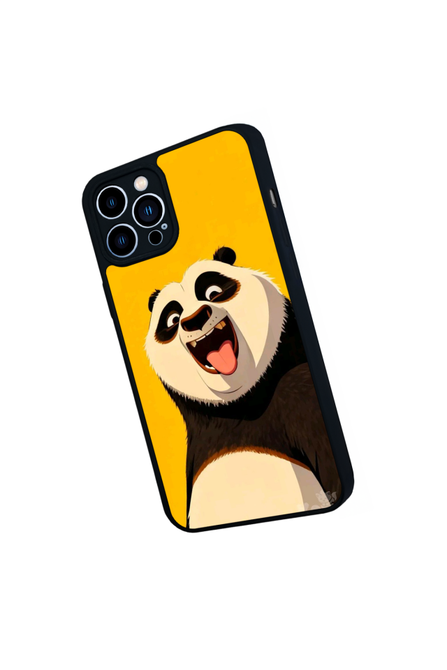 iPhone 12 Pro Max Uyumlu Kung Fu Panda Tasarımlı Glossy Premium Kılıf