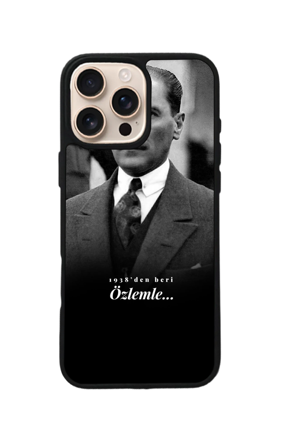 iPhone 15 Pro Uyumlu Mustafa Kemal Ataturk Tasarımlı Glossy Premium Kılıf