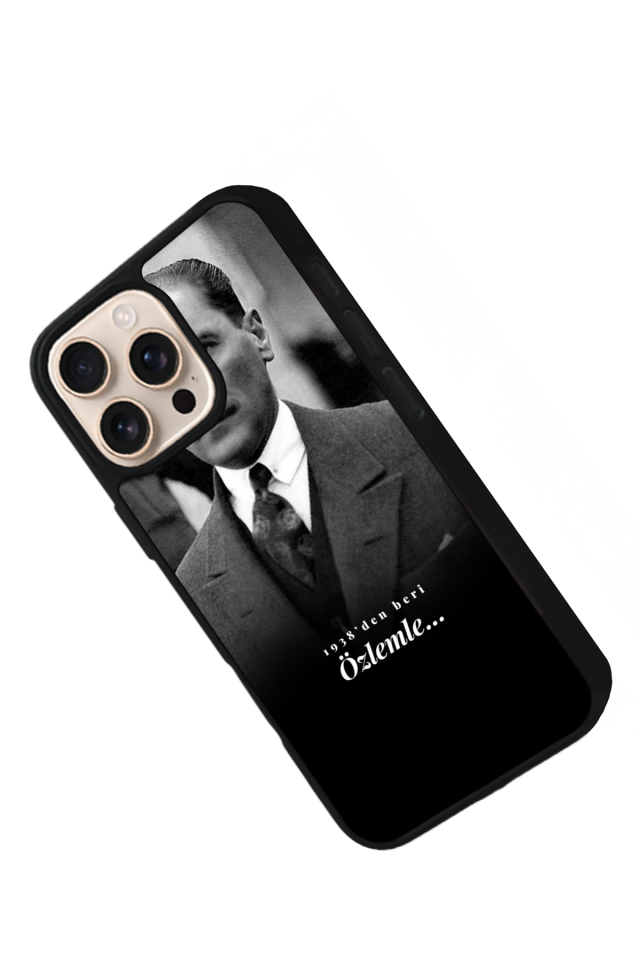 iPhone 15 Pro Uyumlu Mustafa Kemal Ataturk Tasarımlı Glossy Premium Kılıf