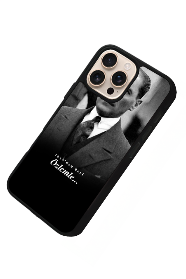 iPhone 15 Pro Uyumlu Mustafa Kemal Ataturk Tasarımlı Glossy Premium Kılıf