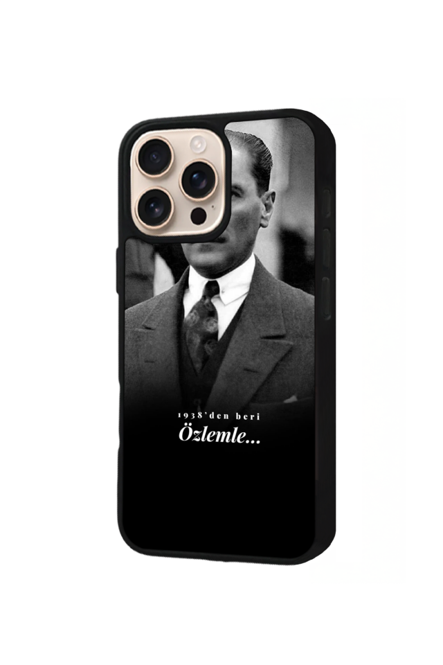 iPhone 15 Pro Uyumlu Mustafa Kemal Ataturk Tasarımlı Glossy Premium Kılıf