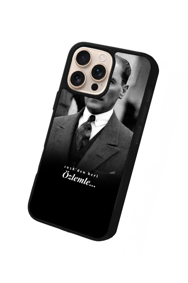iPhone 15 Pro Uyumlu Mustafa Kemal Ataturk Tasarımlı Glossy Premium Kılıf