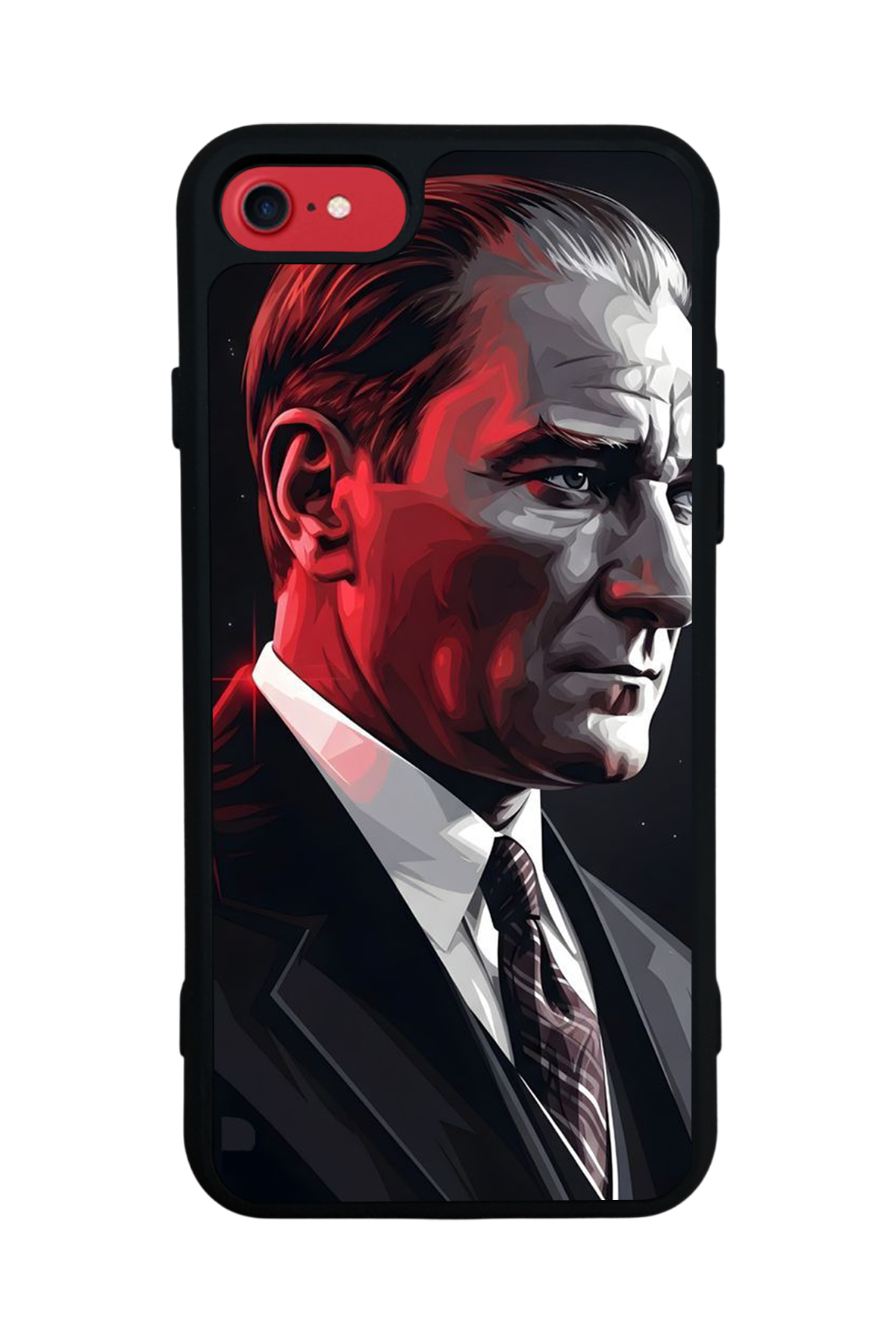 iPhone 8 Uyumlu Mustafa Kemal Ataturk Tasarımlı Glossy Premium Kılıf