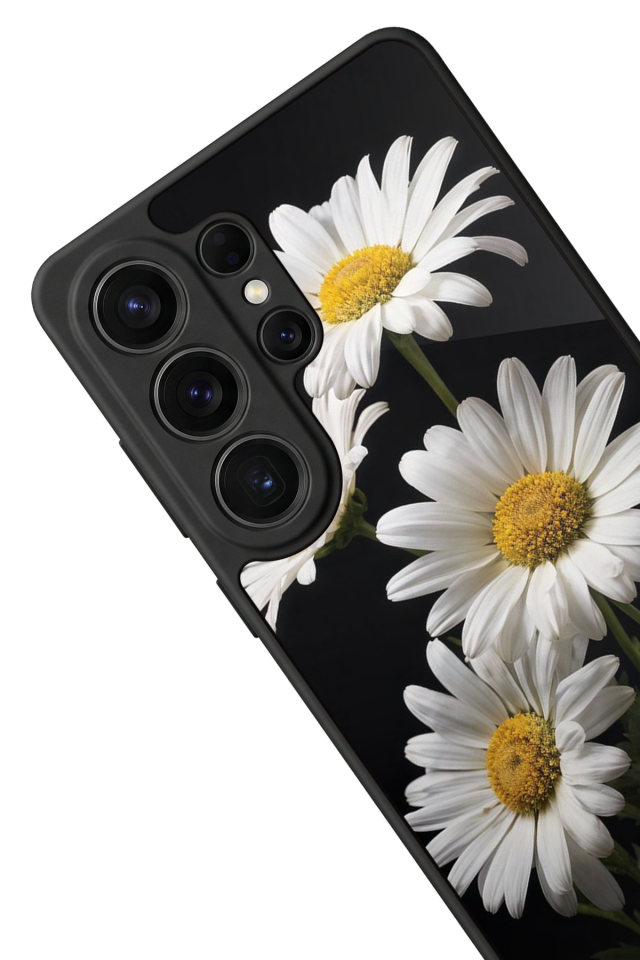 Samsung Galaxy S26 Ultra Uyumlu Papatya Tasarımlı Glossy Premium Kılıf